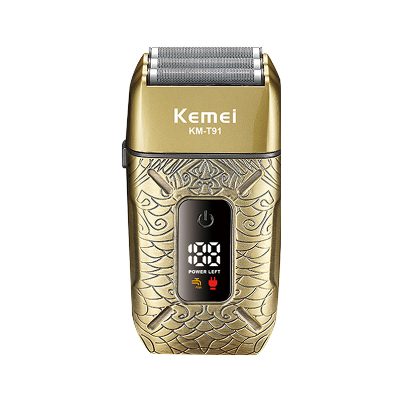 Komei afeitadora recíproca transfronteriza KM-T91 afeitadora eléctrica metálica cortadora de barba doméstica al por mayor
