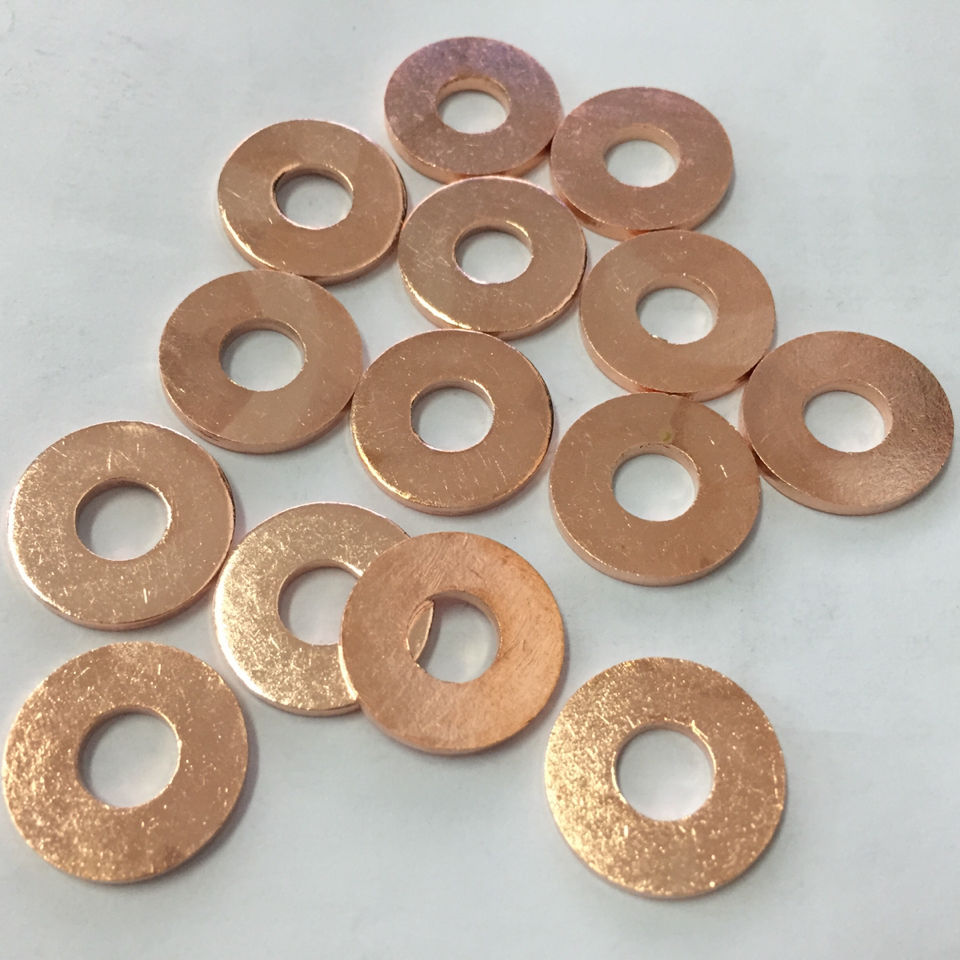 Copper gasket 2mm Copper washers M5M6M8M10M12M14M16M18M20M24M30 Sealed marine gasket