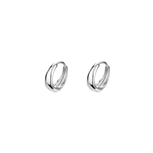 925 sterling silver plain hoop earrings, earrings, cold style earrings,  new trendy summer earrings for women