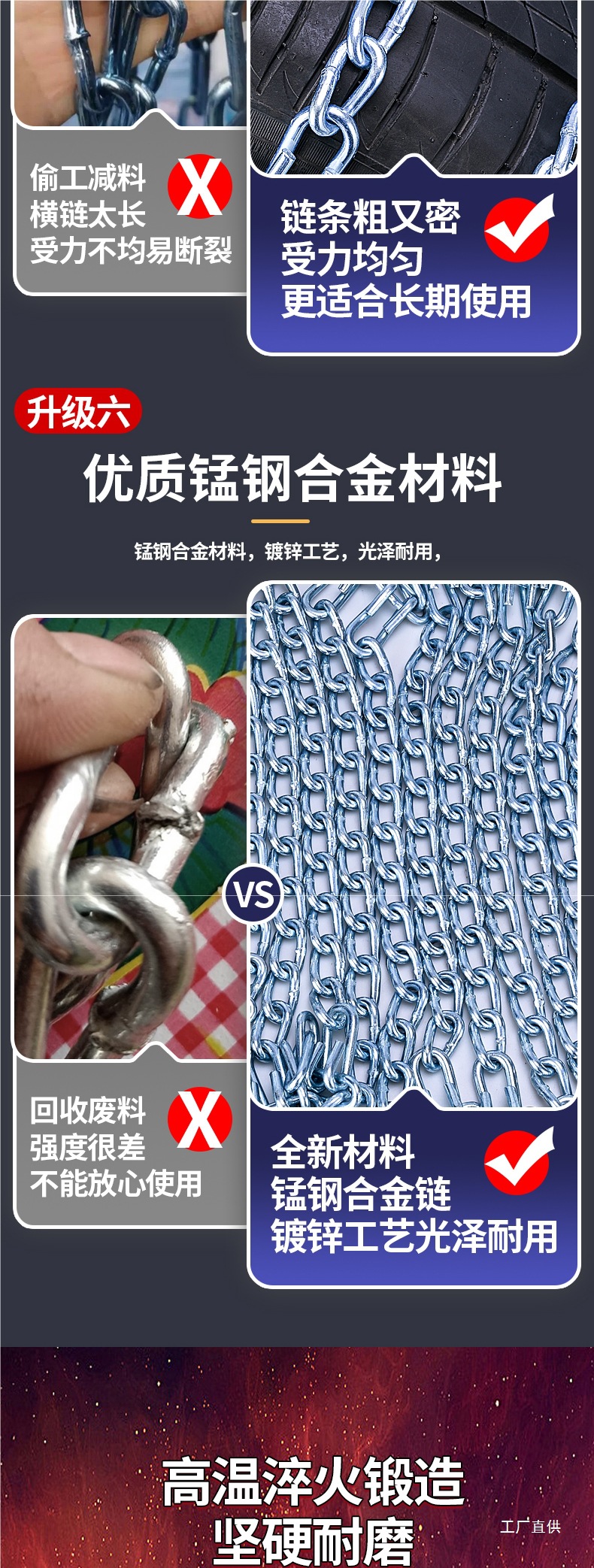 Car Anti-Skid Chain Suv Car Extra Thick Universal Car Off-Road Vehicle Tire Winter Snow Does Not Damage the Tire