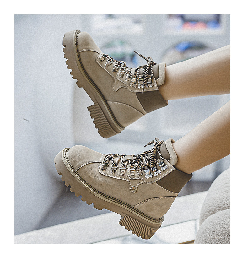 Cowhide autumn and winter men's work boots new retro couples to increase big yellow boots men's shoes_voghion.com