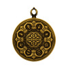 新款圆形八瑞相唐卡嘎乌盒文艺复古浮雕文玩唐卡吊坠项坠批发|ms