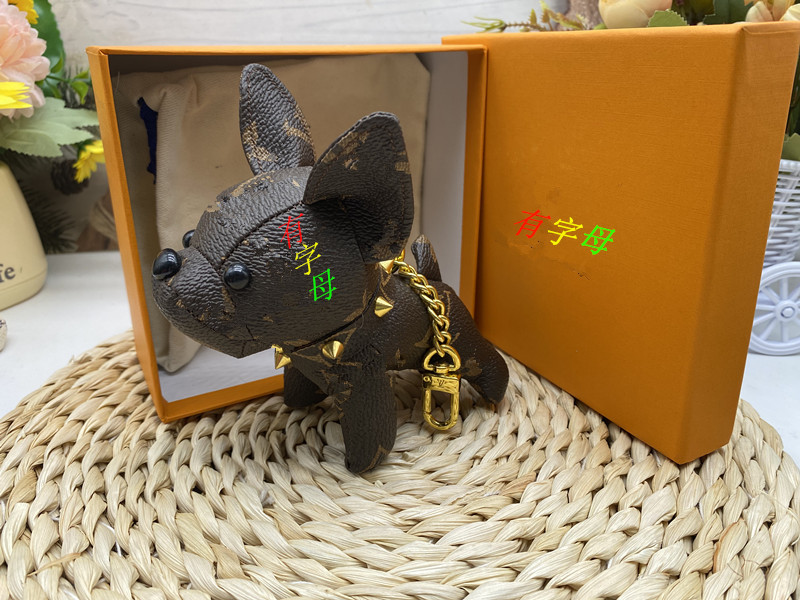 Bolsos de burro al por mayor cachorro red de cuero viejas flores dibujos animados pequeños par adornos de llaves de automóviles lindos