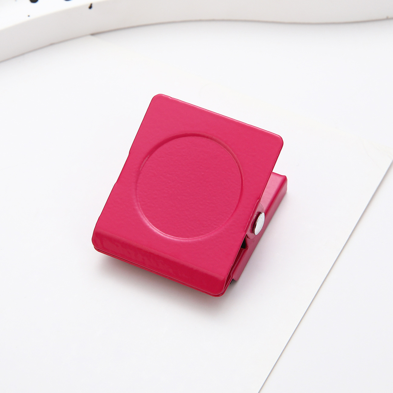 Clip de imán de metal de color creativo caramelo color carpeta de notas multifuncional carpeta de mensajes de refrigerador al por mayor