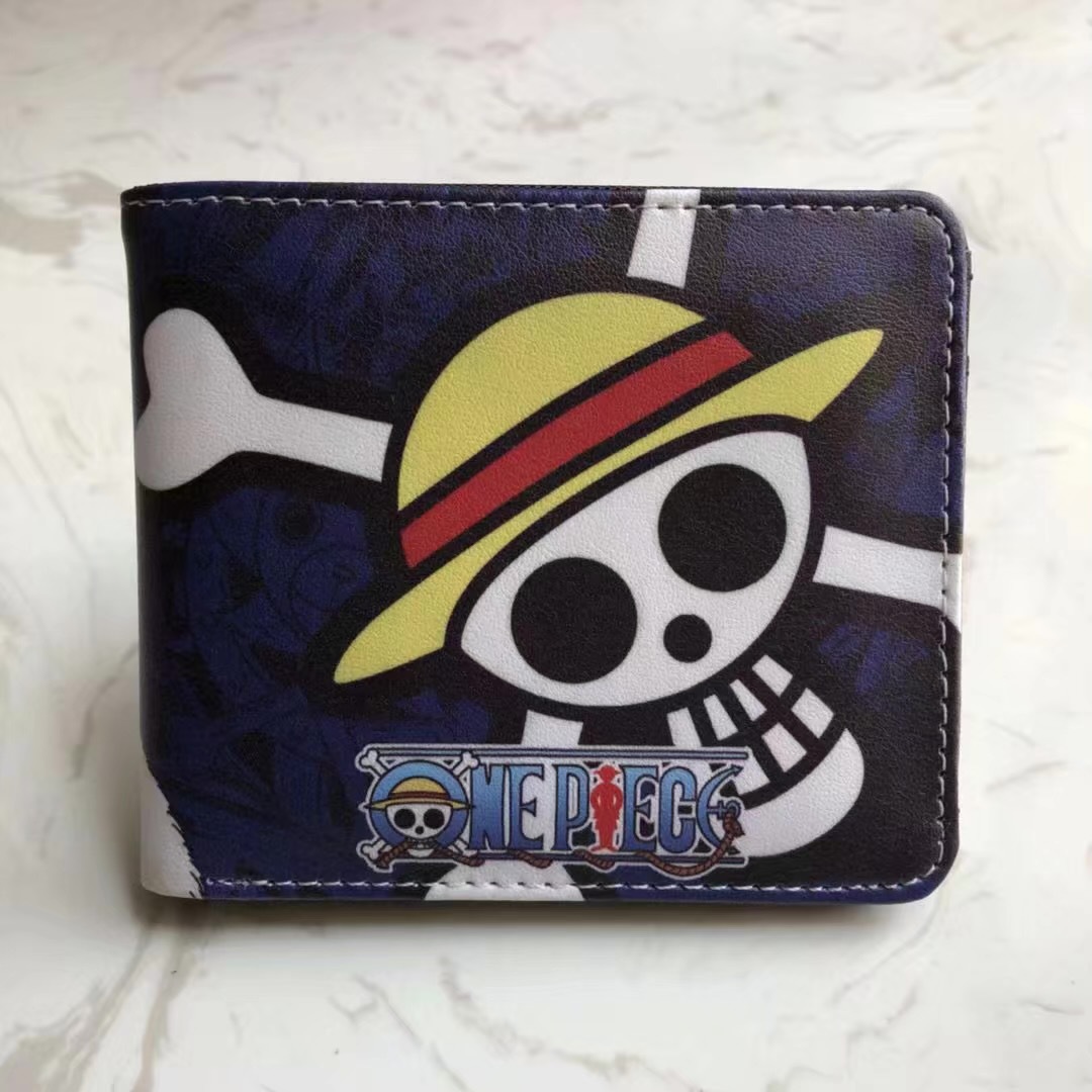 One Piece One Piece Cartera de dibujos animados japoneses Luffy Choba Solon plegable estudiantes PU cartera de cuero corta