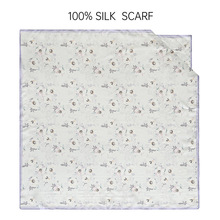 碎花新款法式丝巾女新款桑蚕丝雪纺方巾春秋防晒透气丝巾批发真丝