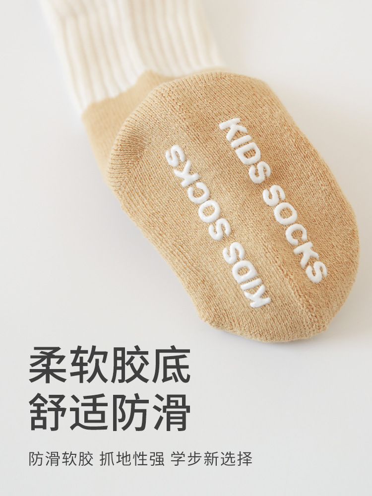 2024 invierno nuevo calcetines de bebé recién nacido grueso anillo calentamiento de calcetines de algodón para bebés recién nacidos