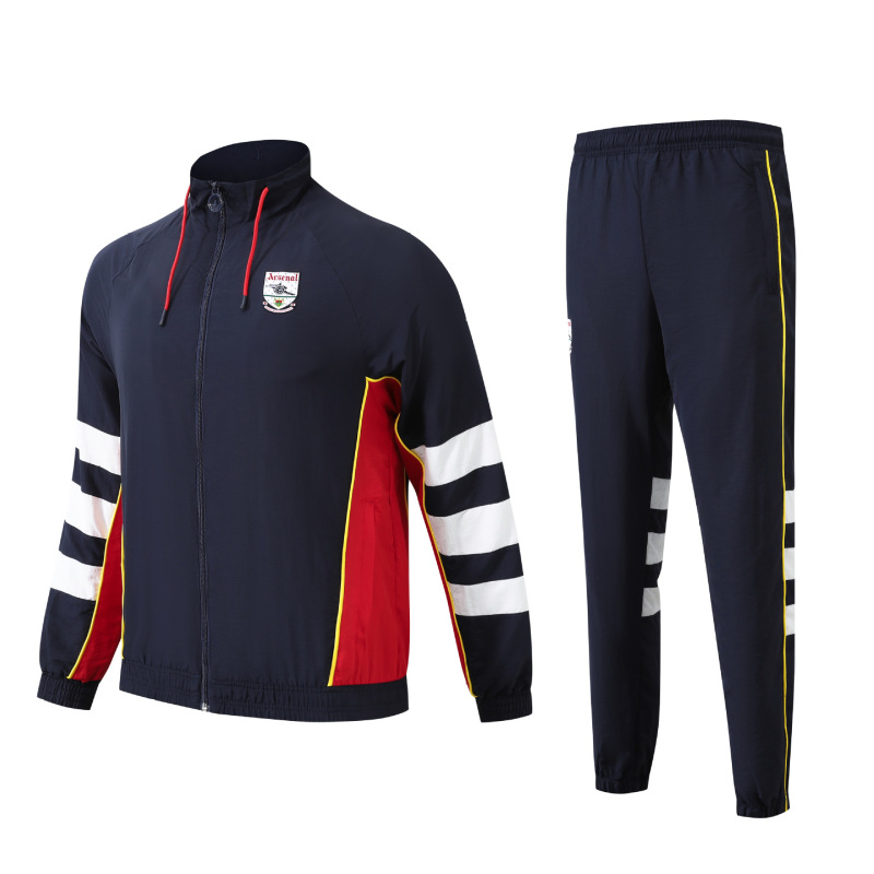 Autumn and Winter Football Training Uniforms Club Windbreaker Long-Sleeved Football Uniform Suit Long Pull Jacket Jersey
