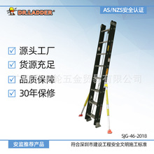 Dr.Ladder绝缘玻璃纤维云梯 两连式直爬梯 单侧伸缩升降工程步梯