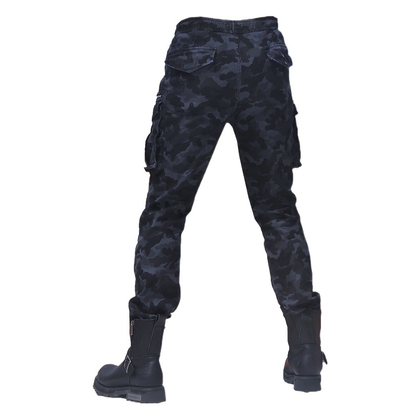 2022 nuevos pantalones de Ciclismo de motocicleta de los hombres de cuatro estaciones pantalones casuales retro camuflaje de cercanías motocicleta multi-bolsa overoles