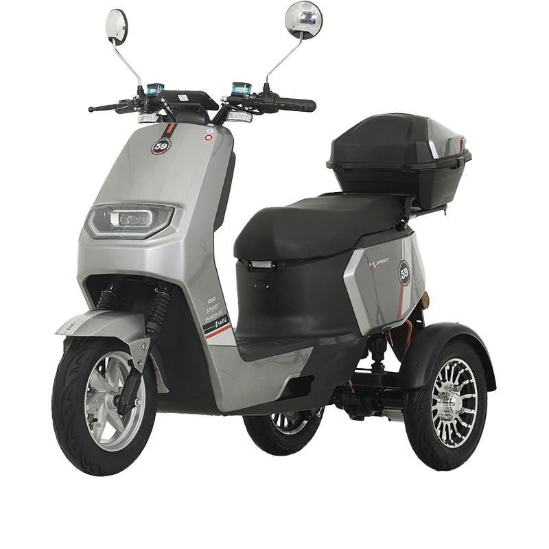 Nueva motocicleta eléctrica de tres ruedas, motocicleta eléctrica de ocio tripulada, motocicleta eléctrica de trepa de alto par