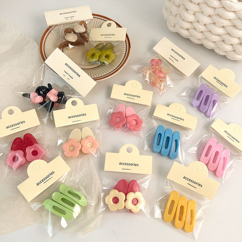 Flower duckbill clip children's hairpin hair accessories bb clip love bangs clip hairpin small grab clip wholesale  new style