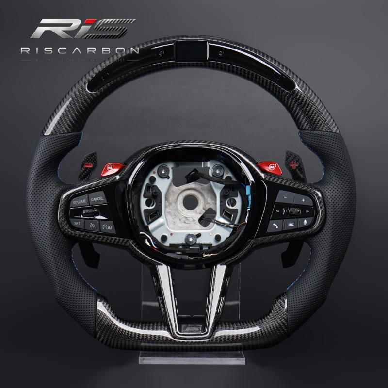 Suitable for Bmw Cs Carbon Fiber Led Heated Steering Wheel 3 Series 5 Series X3X5G20G30G05G01G22G11G02