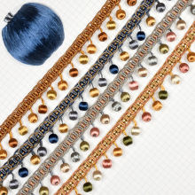 窗帘配件辅料装饰吊穗窗纱吊坠欧式卧室多色立边现代珠子帘头珠珠