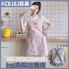 女性のホームキッチン用エプロン、ケータリング作業服用の新しいエプロン、軽くて通気性のある韓国風のファッショナブルで見栄えの良いエプロン
