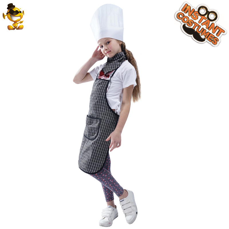 Transfronterizo nueva niña Chef Delantal disfraz de la etapa de disfraces juego de rol traje Cosplay ropa