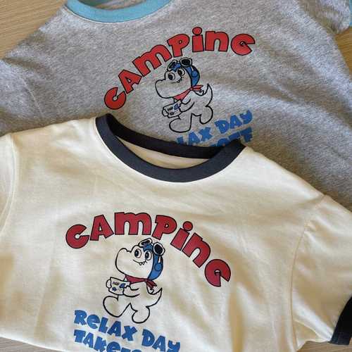 【Camp-style Outfit】Dudu's Boys' Short-sleeve T-shirt Summer Children's Shorts Summer Clothing Girls' Pants Children's Clothing