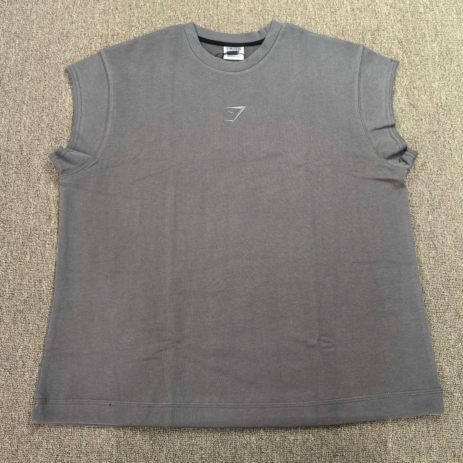 모직 라지 카미사카미즈 비행기소매 조끼 스포츠 트레이닝 피트니스 티셔츠 남성 유럽 사이즈