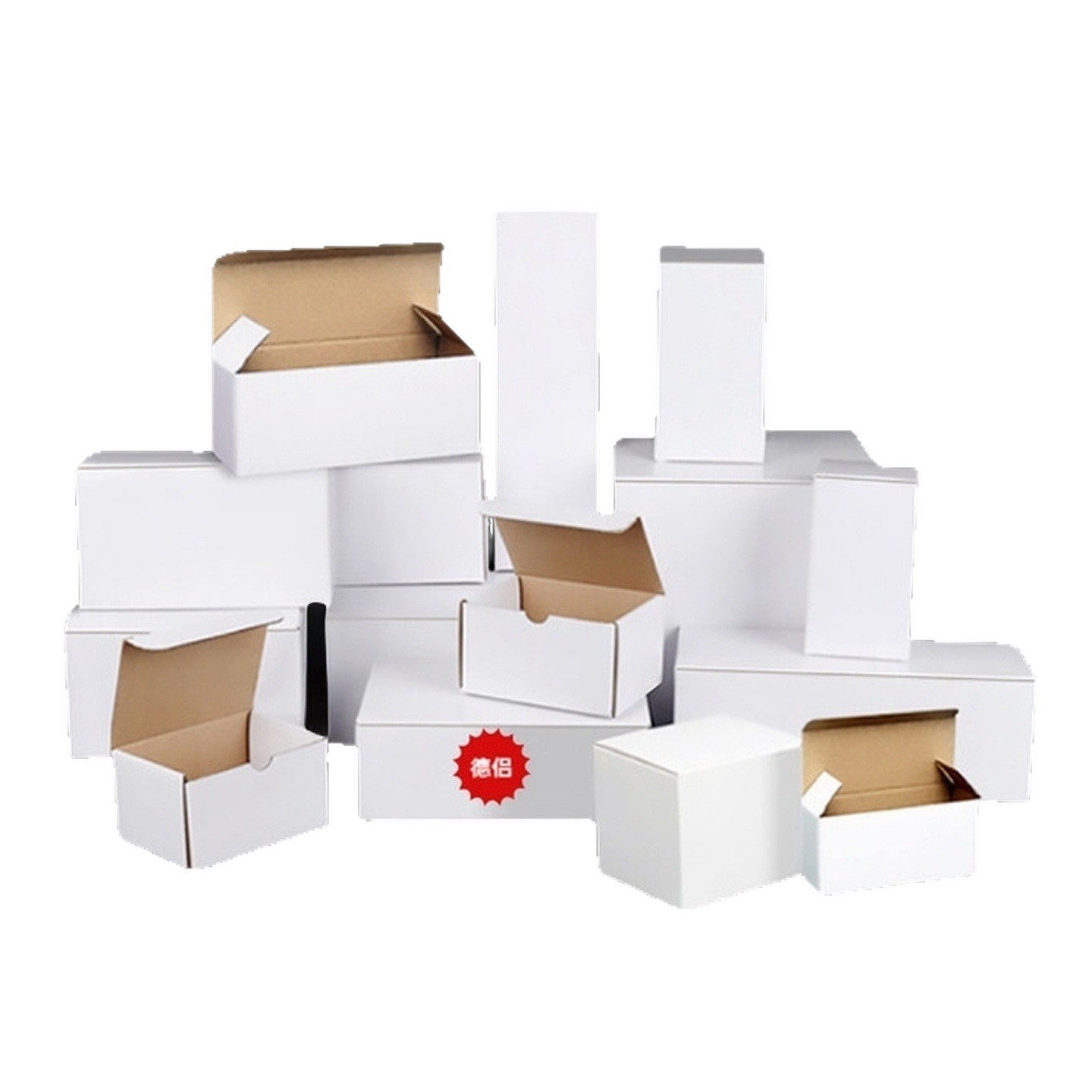 Caja de taza Caja blanca rectangular Caja de papel extra dura Vaso de vino Biberón Paraguas Caja corrugada Cerámica Nueva caja de embalaje blanca
