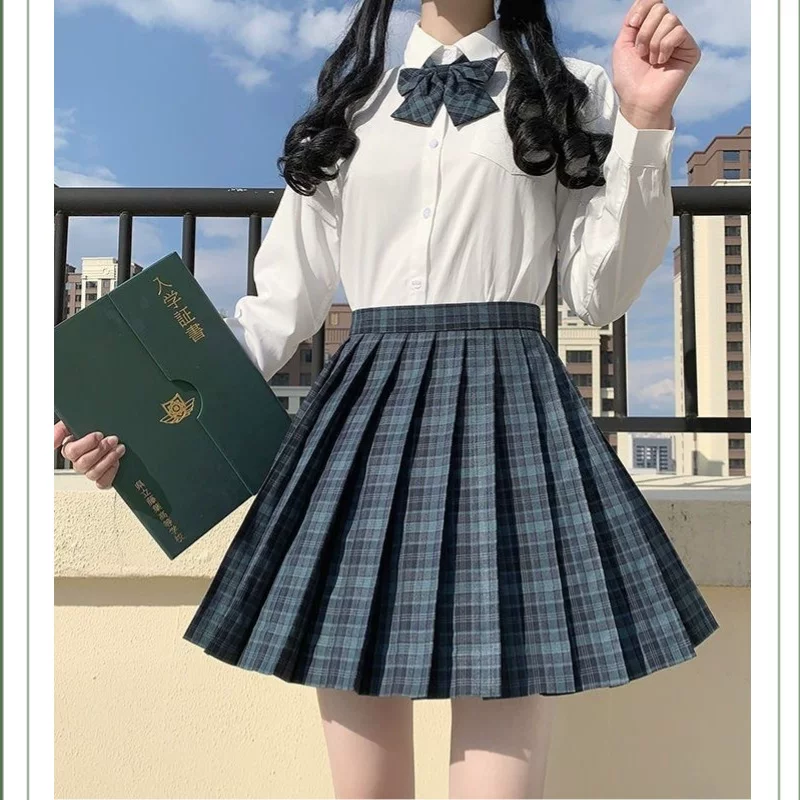 Настоящая школьная юбка в складку, японская школьная юбка