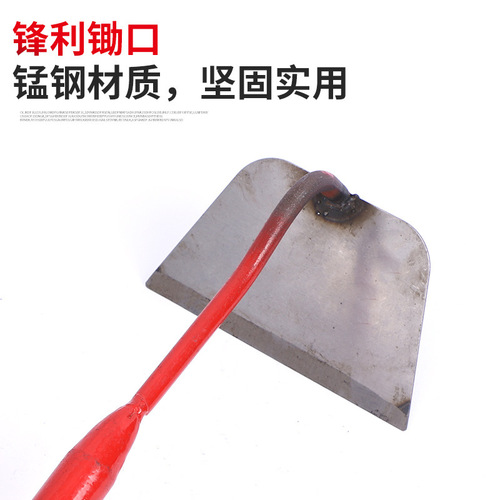 Manufacturer's hand hoe, household plowing, weeding, vegetable gardening hoe, multiple specifications, thickened manganese steel agricultural tools wholesale