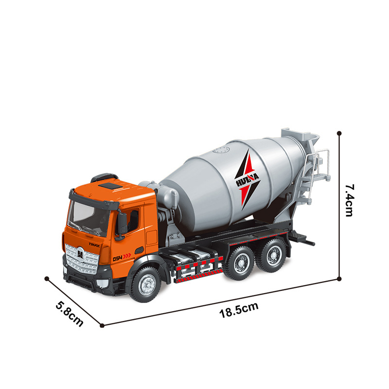 Transfronterizo 1: 50 Modelo estático de alta simulación de camión de residuos deslizante mezclador de volcado ingeniería de camión de transporte de contenedores