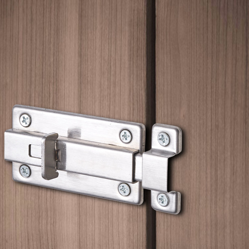 Automatic spring stainless steel pin Door and window sliding door latch Sanitary room thickened anti-theft self-locking door bolt