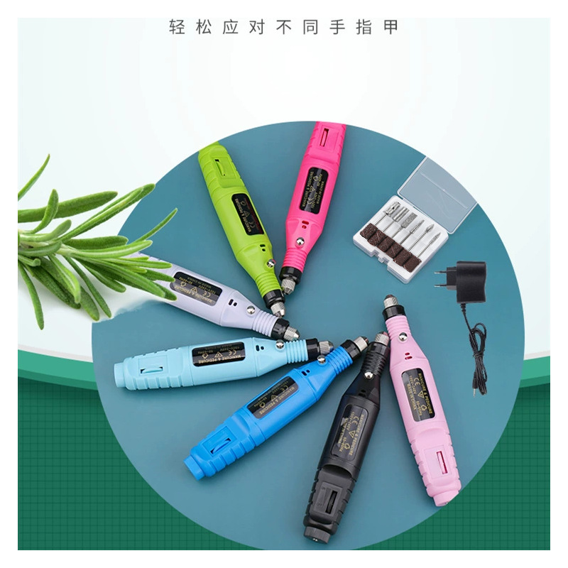 Mini juego de lijadora de uñas, removedor de uñas portátil especial, lápiz de uñas eléctrico, juego completo de herramientas
