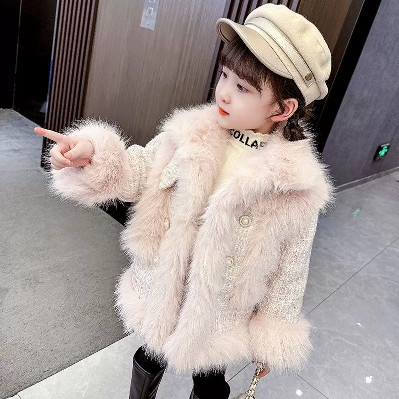 Children's warm down jacket, western style, Chanel style
