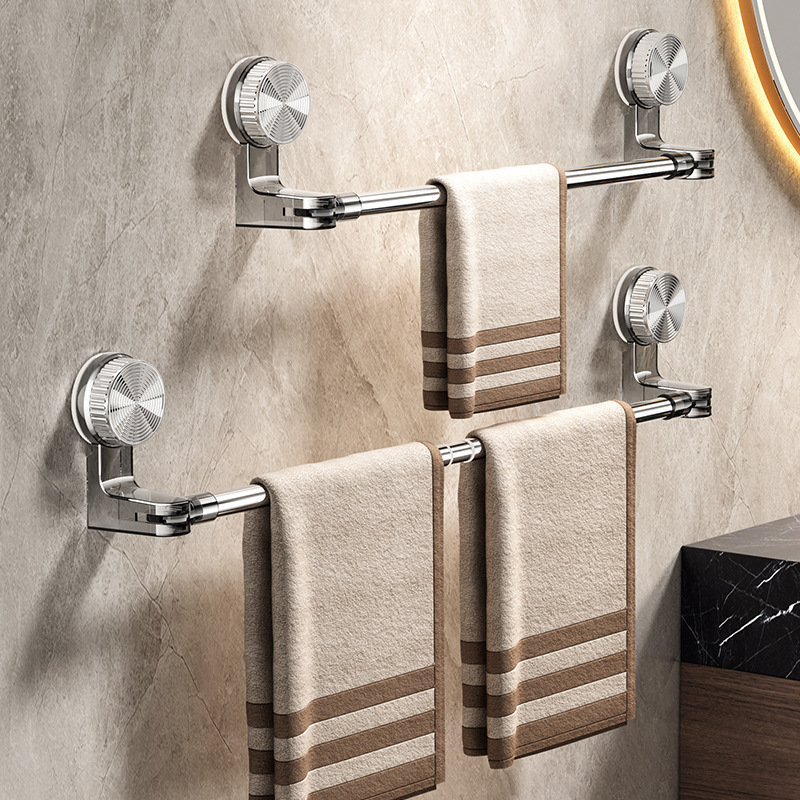 Explosive suction cup retractable towel bar suction cup rotatable corner towel rack shoe rack non-perforated bathroom storage rack