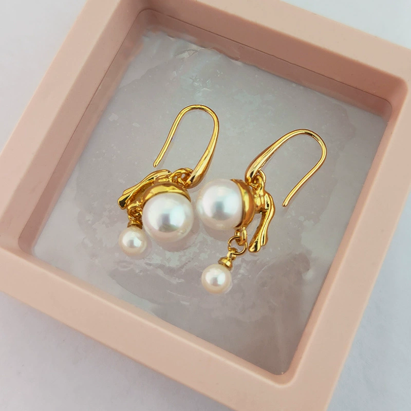 Классические сережки из жемчуга