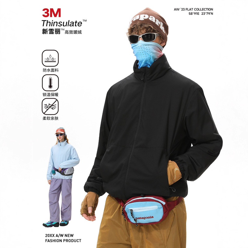 New 3m Thinsulate Cotton Jacket Men's 2025 Autumn and Winter Lightweight High-Puff Cotton Jacket Three-Proof Hooded Men's and Women's Jacket