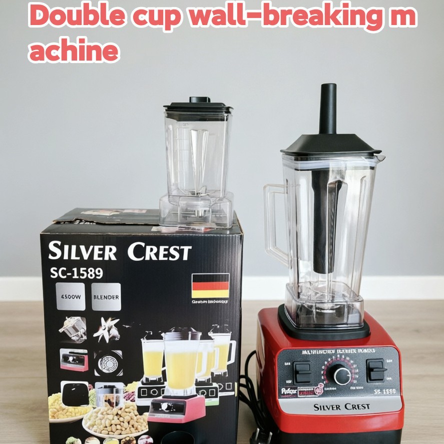 Blender Cross-Border High-Speed Blender with Dual Cups for Home Use, Multifunctional Mixer, Ice Crusher, Soy Milk Maker