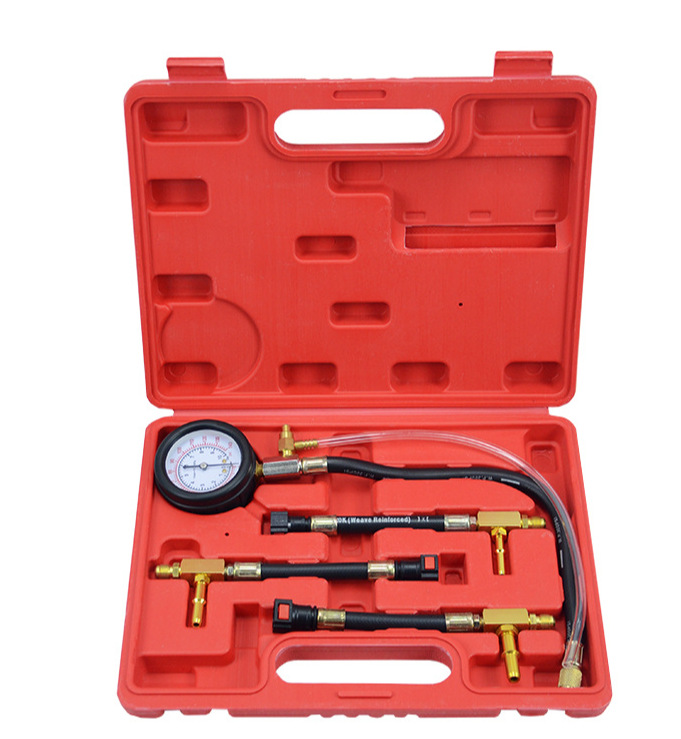 Manómetro de gasolina TU-443 Bomba de gasolina Probador de presión de combustible Herramienta Manómetro de mantenimiento de automóviles Manómetro de aceite