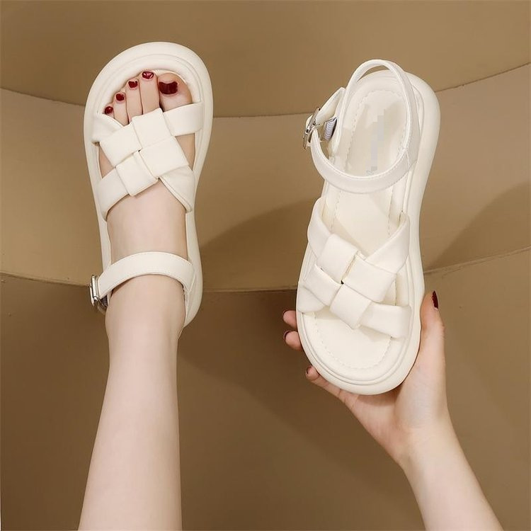 Sandalias deportivas para mujeres verano 2026 nueva red con fondo suave plano ligero para mujeres embarazadas zapatos de playa antideslizantes