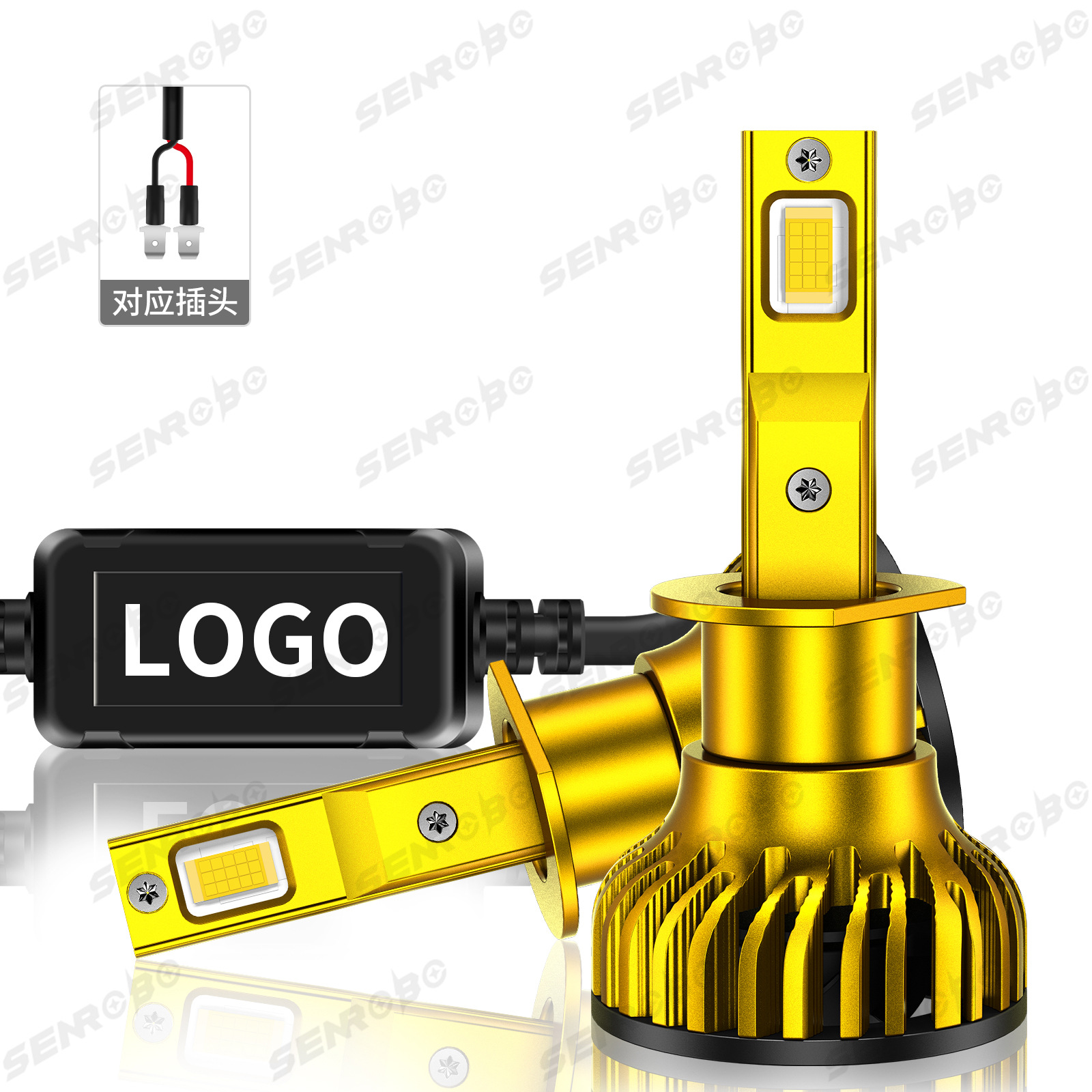 Transfronterizos de venta caliente de automóviles LED luces de automóviles super brillantes 6000K 4300K transformar iluminación delantero H4 cerca de un todo
