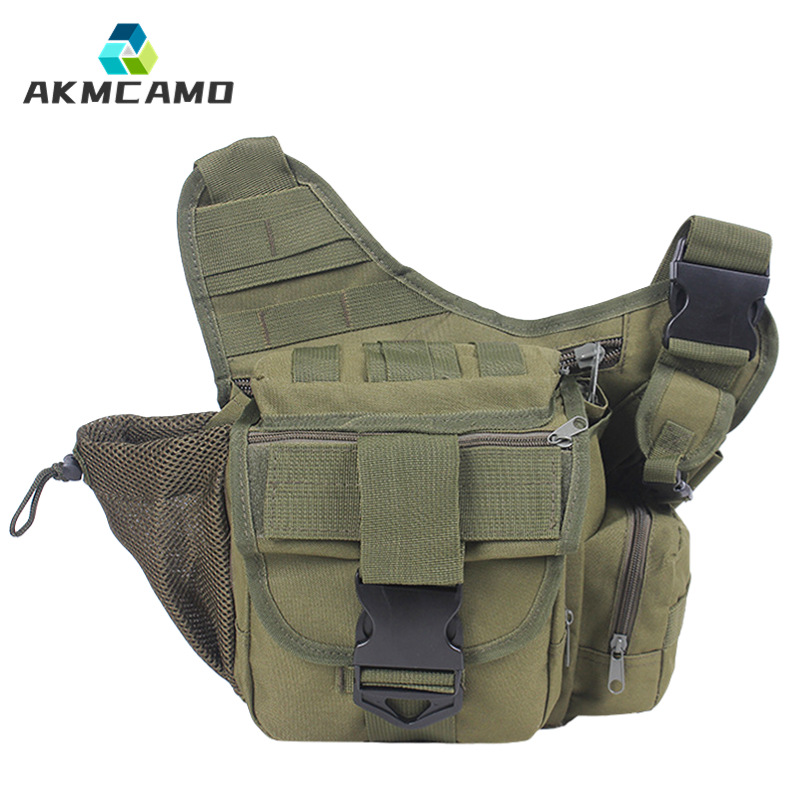 Al aire libre crossbody bolsa de la cámara SLR ventilador militar táctico sillín deportes ciclismo bicicleta corriendo hombro cintura colgando bolsa