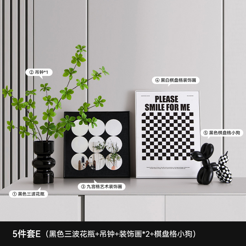 Entrar en el hogar decoración de puerta de entrada moderna alta sensación de sala de estar hogar escritorio TV comedor armario zapatos nicho decoración suave