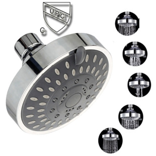 Cross-Border American 4-inch concealed five-gear water-saving small top spray shower shower head bathhouse hotel shower nozzle wholesale