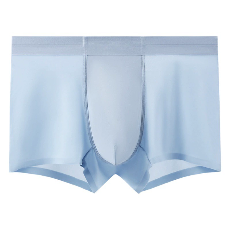 Мужские бесшовные быстросохнущие трусы-боксеры из ледяного шелка, спортивные трусы-боксеры для мальчиков, 5А, дышащие, антибактериальные, прямая доставка