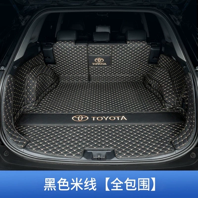 Trunk Mat, trunk mats - full-coverageblack-beige-line-vthickened-material-toyota-rav4-2014-2019-models
