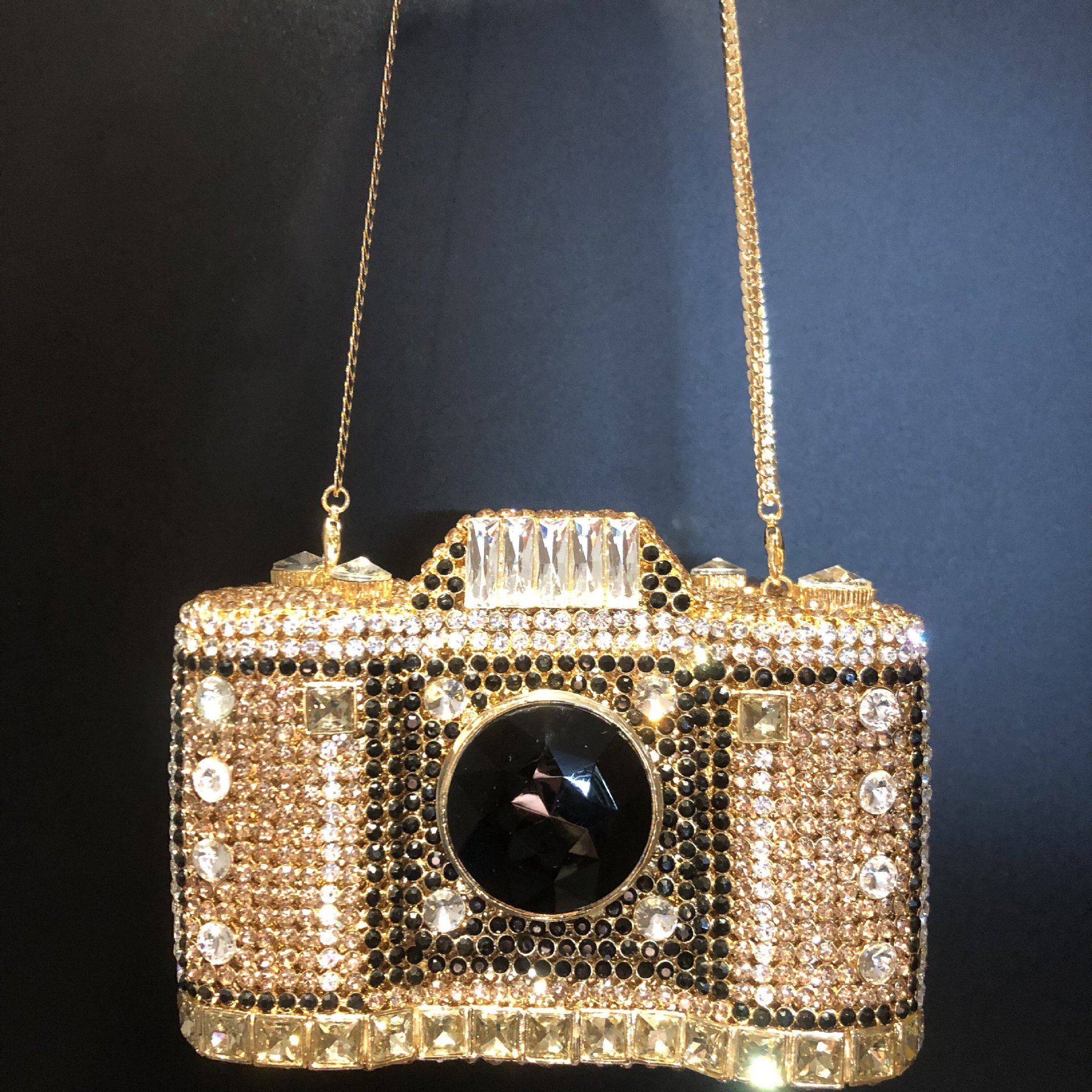 Túi clutch nữ đính kim cương cầm tay dự tiệc sang trọng — Cà phê vàng/hàng có sẵn, Màu xanh lục, Màu bạc, Màu xanh lá chi tiết 14