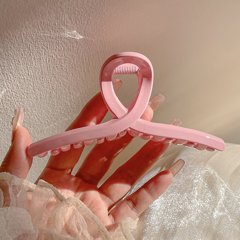 Gran clip de tiburón esmerilado acrílico simple horquilla tocado volumen gran horquilla de alto grado accesorios para el cabello al por mayor