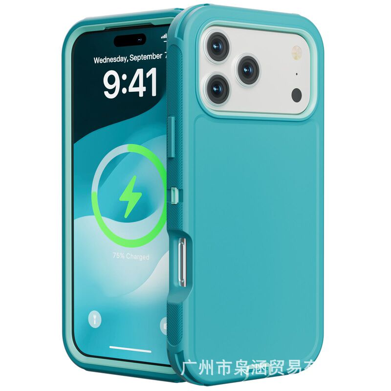 iPhone17ProMax 3-in-1 ロボット携帯電話ケース Apple 保護カバー 3-in-1 携帯電話ケースに適した国境を越えた|undefined
