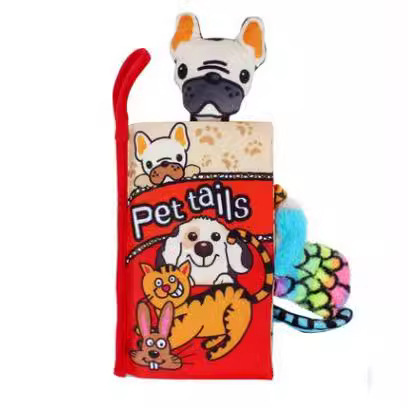 3D Tail Cloth Book Baby Early Education Early Education Tear-Resistant Baby Cloth Book 