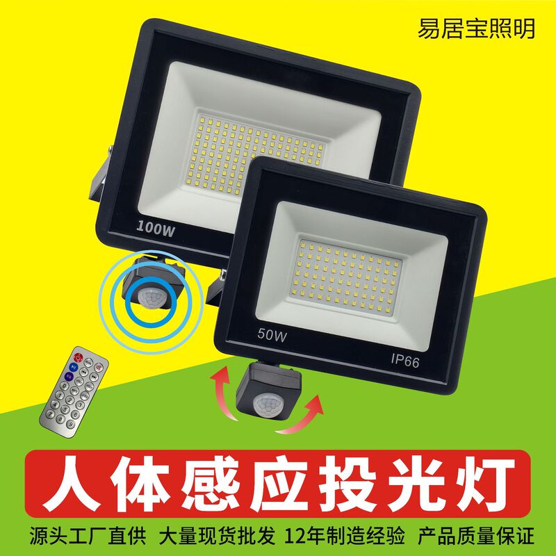 Source Factory Human Body Sensor Floodlight Outdoor with Remote Control Radar Infrared Led Sensor Floodlight Source Factory Human Body Sensor Floodlight Outdoor with Remote Control Radar Infrared Led Sensor Floodlight