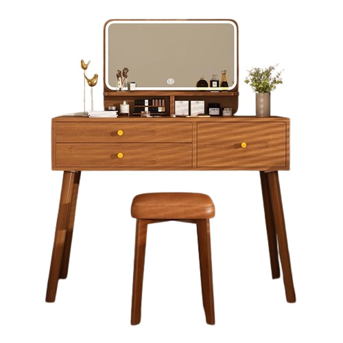 Xiangpei al por mayor dormitorio de apartamento pequeño, mesa de maquillaje de alta gama, espejo de maquillaje, tocador de lujo ligero integrado
