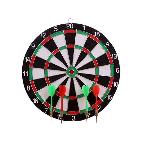 10-inch 12-inch 15-inch 17-inch wooden dart board for fitness and leisure with net and without net steel ring dart target cross-border hot sale