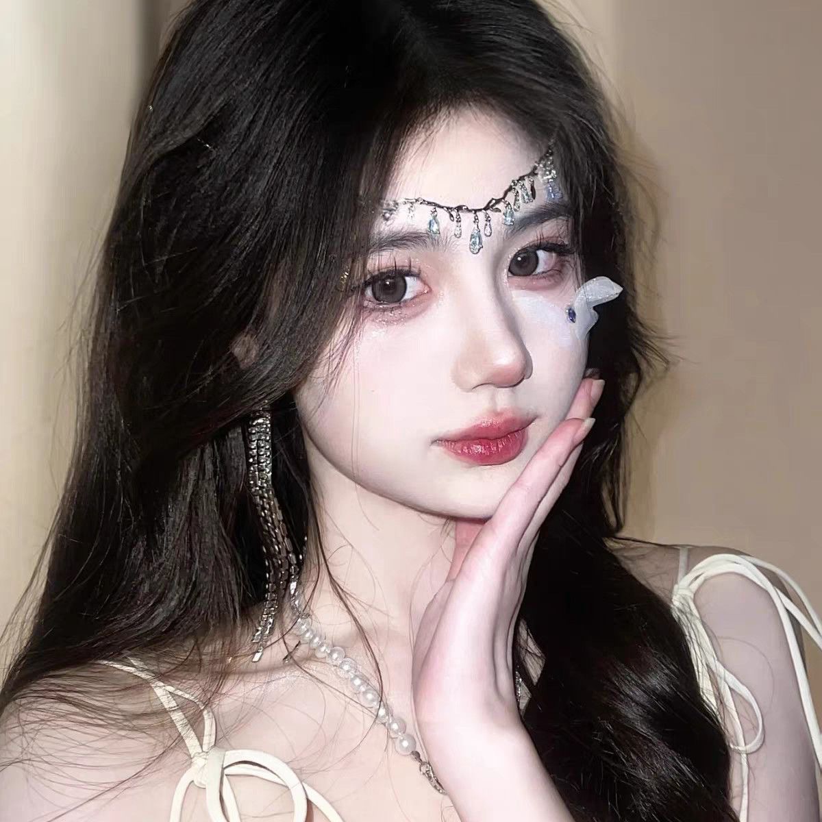 Exotic Style Hair Chain, Forehead Chain, Ancient Style Hair Accessory, Exotic Forehead Ornament, Tassel Headpiece, Popular for Photos