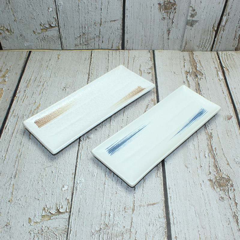 新中日本式料理陶瓷餐具长方条寿司拼盘煎饺碟秋刀鱼盘火锅丸子碟